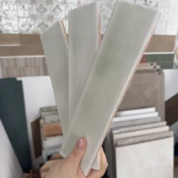 Estudio Vitral Verdone 7,5X30 kafelki cegiełki zielone krakelura craquele