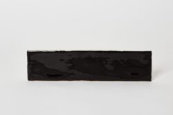 Harmony Poitiers N/30 Black 7,5x30 - Czarne płytki cegiełki w połysku