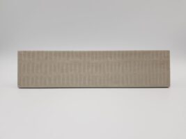 Kafelki ozdobne, szarobrązowe - Peronda Harmony Lagoon Taupe Decor 6x24,6 cm Płytki matową strukturą pokrytą wzorem w linie 3D.