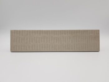 Kafelki ozdobne, szarobrązowe - Peronda Harmony Lagoon Taupe Decor 6x24,6 cm Płytki matową strukturą pokrytą wzorem w linie 3D.