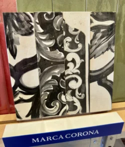 Marca Corona Miniature Fregio Nero Maiolica 6X24 płytki ozdobne