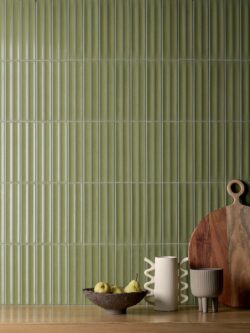 Płytki 3d zielone na ścianę Marca Corona Miniature Rima Posidonia 6x24 K055