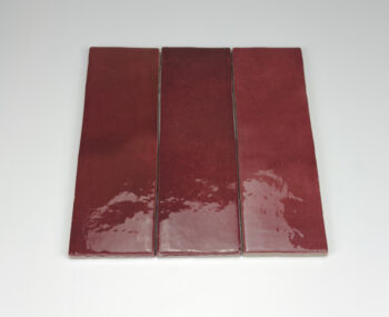 Płytki burgundowe cegiełki połysk Equipe Artisan Burgundy 6,5x20 cm