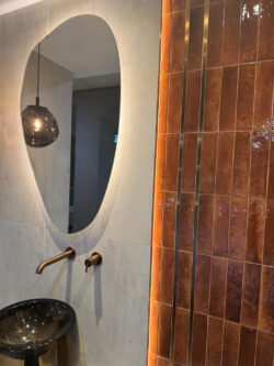 Płytki łazienkowe brązowe Marazzi Lume Caramel 6X24 MP8Z