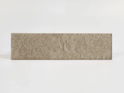 Płytki szarobeżowe, imitujące kamień, w formacie cegiełki - Marca Corona J411 Fornace Bruno Bistro 6x24
