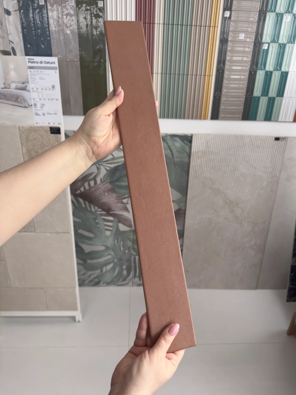 Płytki terracotta cegiełka MARCA CORONA Longarine Calcecreta Terracotta 7.5X60 J848