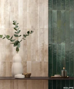 Zielone płytki ceramiczne na ścianie Equipe Bali Isle Of Pine 5x40cm