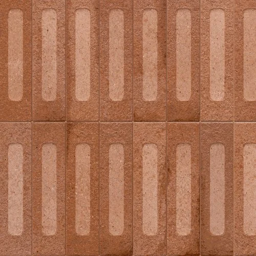 Kafelki dekoracyjne w kolorze terakoty Marca Corona Miniature Formella Rosso Mattone 6x24 J421