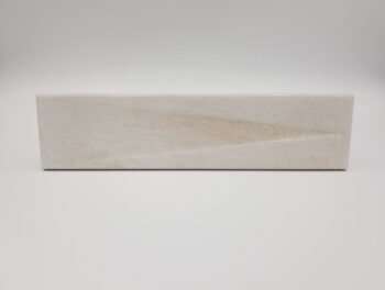 Beżowe płytki do łazienki, dekor - Harmony Bari Sand Decor 6x24,6 cm. Kafelki z połyskiem i trójwymiarową powierzchnią
