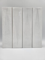 Białe płytki dekoracyjne - Peronda Harmony Bari White Decor 6x24,6 cm. Cegiełki ceramiczne na ścianę do łazienki, kuchni z trójkątnym wytłoczeniem ozdobne.
