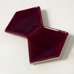 Bordowe płytki dekoracyjne Acquario Due PAPILLON Lucida A26 13x20 Bordeaux