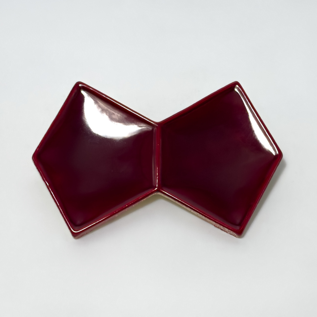 Bordowe płytki ozdobne Acquario Due PAPILLON Lucida A26 13x20 Bordeaux