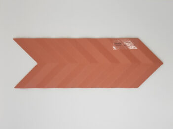 Harmony Fold Clay 15x38 - Płytka 3D w kolorze gliny