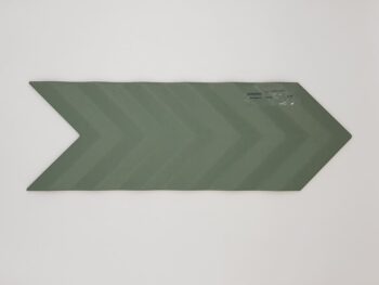 Harmony Fold Green 15x38 - Zielona płytka 3D na ścianę