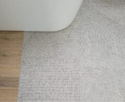 Glazura ze wzorem do nowoczesnej łazienki - REFIN Fossil Grey 60x60