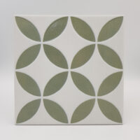 Harmony Mayari Green Petals LT 22,3x22,3 - Kafelki ozdobne, zielone