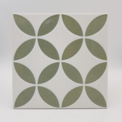 Harmony Mayari Green Petals LT 22,3x22,3 - Kafelki ozdobne, zielone