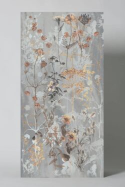 Kafelki motyw roślinny - Savoia Natura Prato Freddo 60x120cm. Włoskie płytki dekoracyjne na ścianę ze worem kwiatowym.