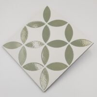 Harmony Mayari Green Petals LT 22,3x22,3 - Kafle dekoracyjne, zielone