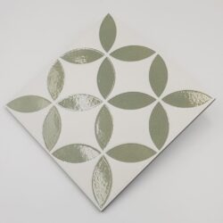 Harmony Mayari Green Petals LT 22,3x22,3 - Kafle dekoracyjne, zielone