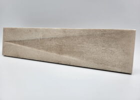Płytki brązowe dekor - Harmony BARI BROWN DECOR 6x24,6 cm. Dekor ceramiczny na ścianę w połysku z trójkątnym żłobieniem