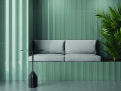 Płytki morskie, dekoracyjne na ścianę do salonu - Harmony BOW TEAL 15x45cm