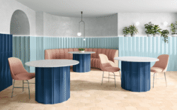 Płytki ozdobne na ścianę błękitne - Harmony BOW SKY 15x45