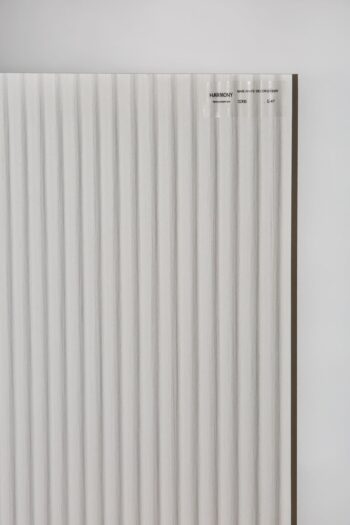 Płytki trójwymiarowe, białe, lamele - Harmony MARE WHITE DECOR 32x90