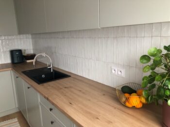 Białe cegiełki kuchnia - Peronda Harmony SUNSET WHITE 6x25cm