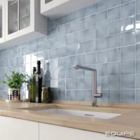 Equipe Manacor Blue Moon 10x10 niebieskie kwadratowe kafelki kuchenne ścienne