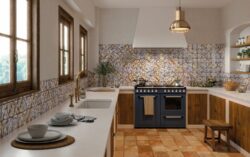 Kafelki retro, kuchnia - Peronda FS AMALFI LT 33x33cm. Kuchnia z płytkami w starym stylu na ścianie.