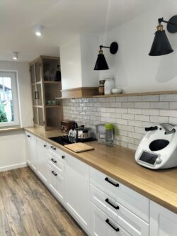 Płytki cegiełki do kuchni, fartuch kuchenny - Harmony Riad White 6,5x20 cm