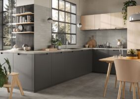 Płytki cegiełki szare do kuchni Marca Corona Miniature Cera Grigio Cenere 6x24