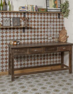 Płytki na ścianie, kuchnia- Peronda Fs ARLES BROWN LT 33x33 cm. Stara kuchnia z płytkami Peronda.