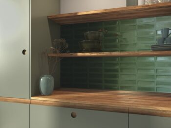 Płytki ozdobne, ścienne - Peronda Harmony LEVELS GREEN 20x40 cm. Kafelki dekoracyjne 3D do kuchni na ścianę.