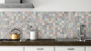 Płytki patchwork w kuchni Gayafores Deco Heritage Mix 32x62,5