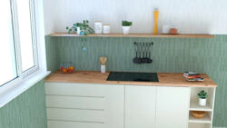 Zielone płytki 3d matowe kuchenne Estudio Roku Green 11,5x23 cm