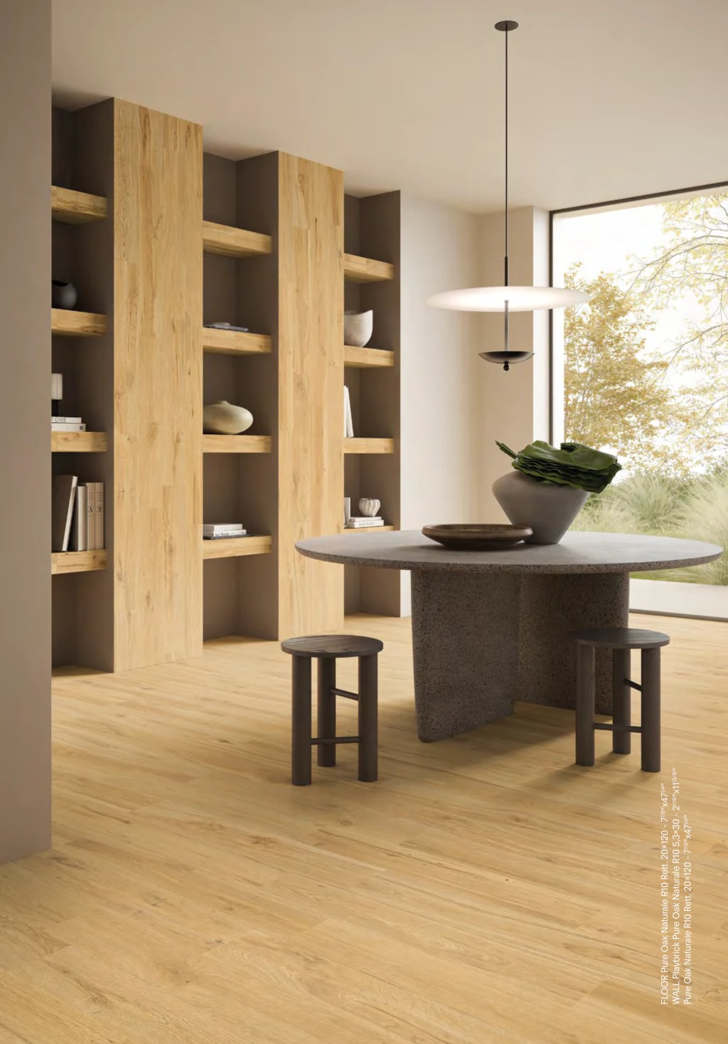 Gres drewnopodobny 20x120 naturalny dąb podłogowy Emil Playwood Pure Oak Naturale R10 Rett. EN47