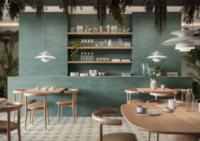 Płytki cegiełki zielone satynowe na ścianę Marca Corona Miniature Cera Verde Foresta 6x24 J416