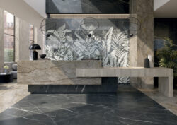 Płytki czarny marmur podłoga - Marca Corona Scultorea Dark Diamond 60x120 J405