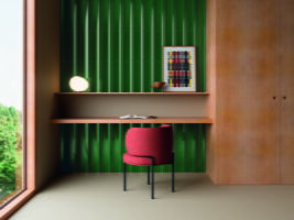 Płytki dekoracyjne zielone do salonu - Harmony BOW GREEN 15x45