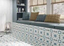 Płytki z wzorami, salon - Harmony Doha Blue Star SP 22,3x22,3