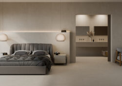 Szarobeżowa płytka jak kamień sypialnia łazienka 60x120 Vitacer Eren Mink