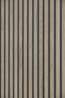 Kafelki drewnopodobne, lamele - Rondine Canne 3D Ecru Black 60x120cm. Lamele ścienne z matową powierzchnią i czarnymi paskami.