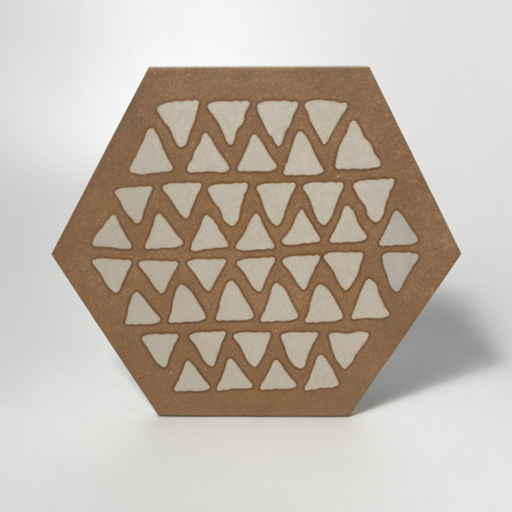 Gres heksagonalny dekoracyjny Marca Corona Terracreta Intarsio Chamotte J086 25x21,6 cm