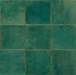Marazzi Crogiolo Lume mq7w zielone płytki gresowe w kwadratowym formacie 10x10 cm. Style retro, vintage.