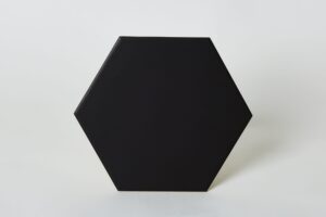 Płytka heksagon, czarna na podłogę lub ścianę - YURTBAY Solid Black Matte. Tureckie kafelki heksagonalne do kuchni z matową powierzchnią