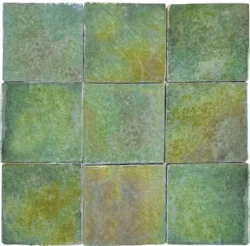 Kwadratowe zielone płytki holograficzne Life Ceramica Joy Emerald 10x10