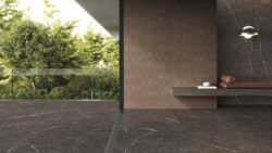 Ciemne, brązowe płytki podłogowe Museum ROYAL BROWN SP/60X120X0,9/C/R