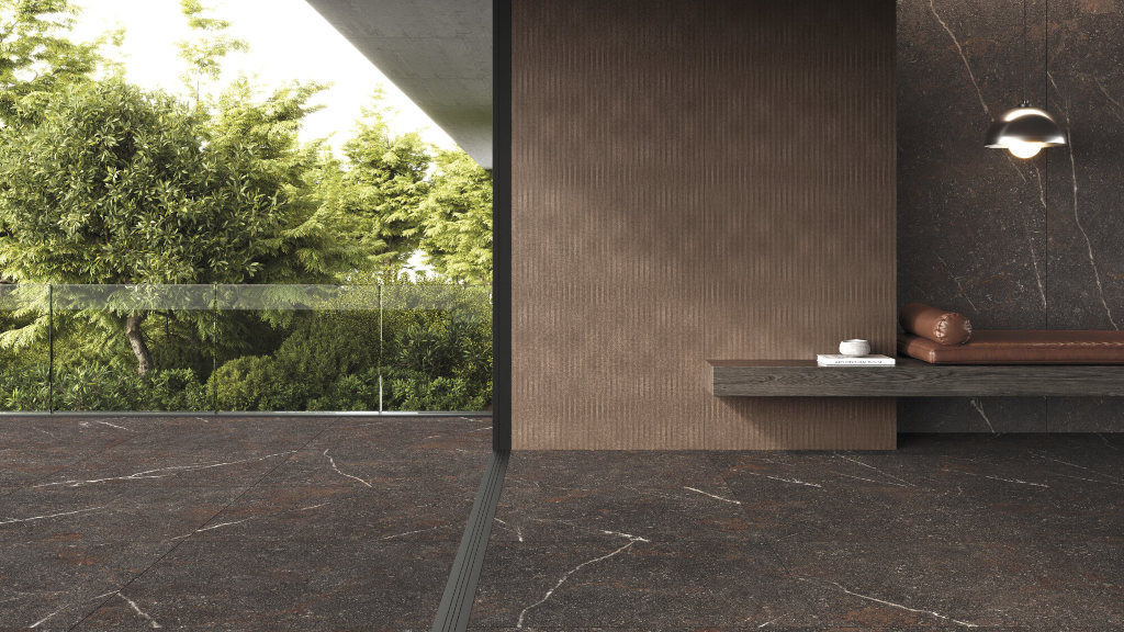 Ciemne, brązowe płytki podłogowe Museum ROYAL BROWN SP/60X120X0,9/C/R